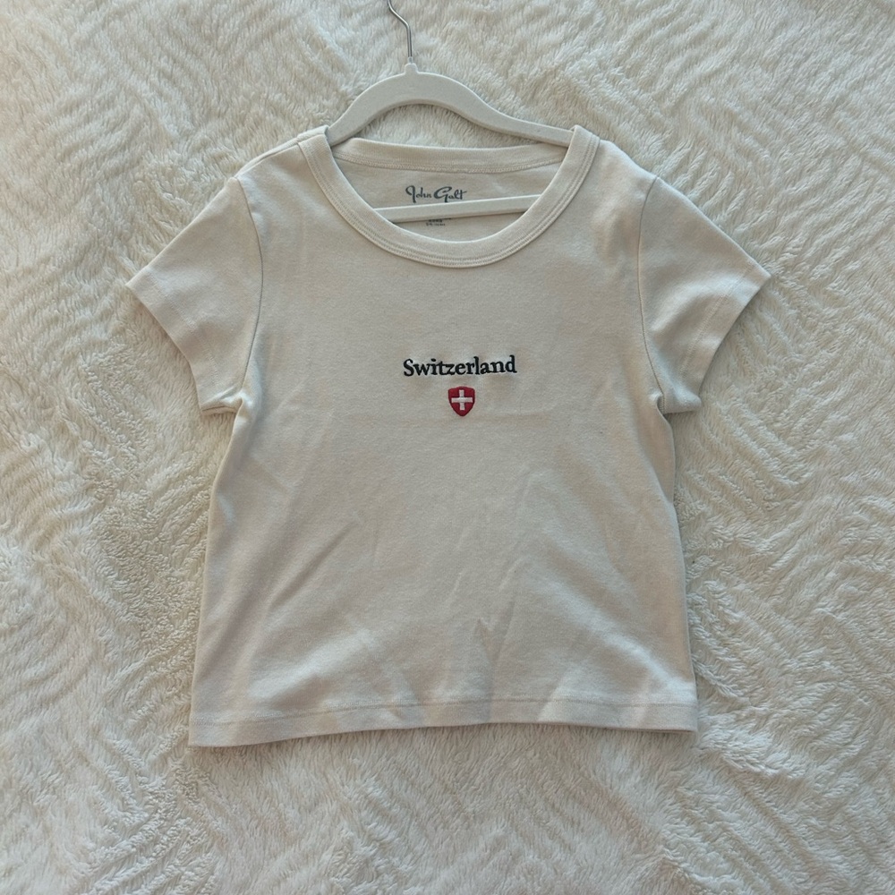 Brandy Melville Cream Switzerland Kids Tee